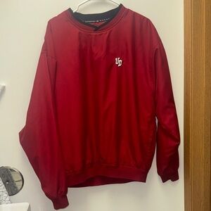Vintage University of Dayton Red Windbreaker size medium w/ “Flyers Basketball”